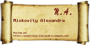 Miskovity Alexandra névjegykártya